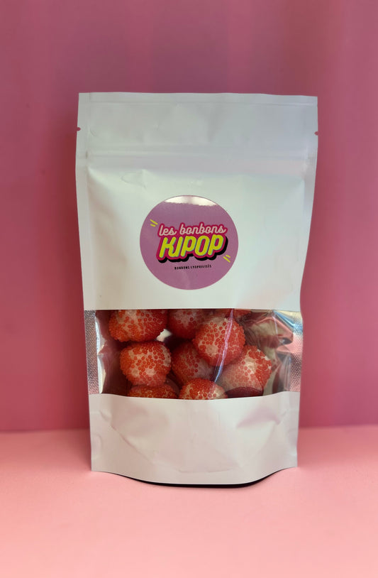 Boules croquantes aux fraises